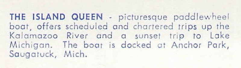 Star of Saugatuck Boat Cruises - Postcard